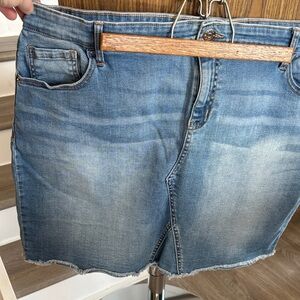 Reitmans Light Blue Denim Mini Skirt